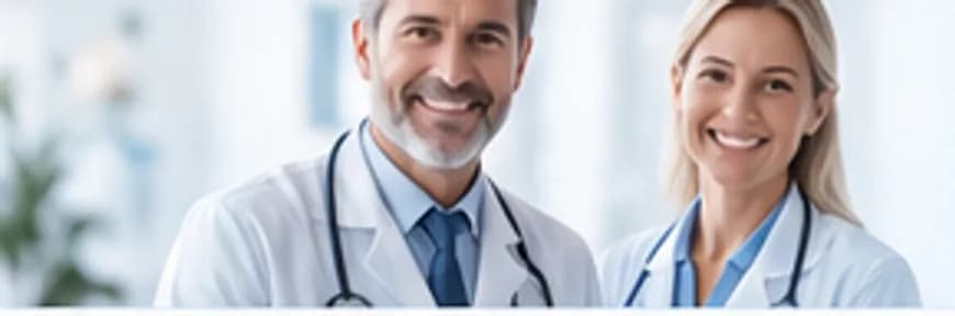 Deux professionnels de santé souriants